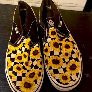 Sunflower checkered vans